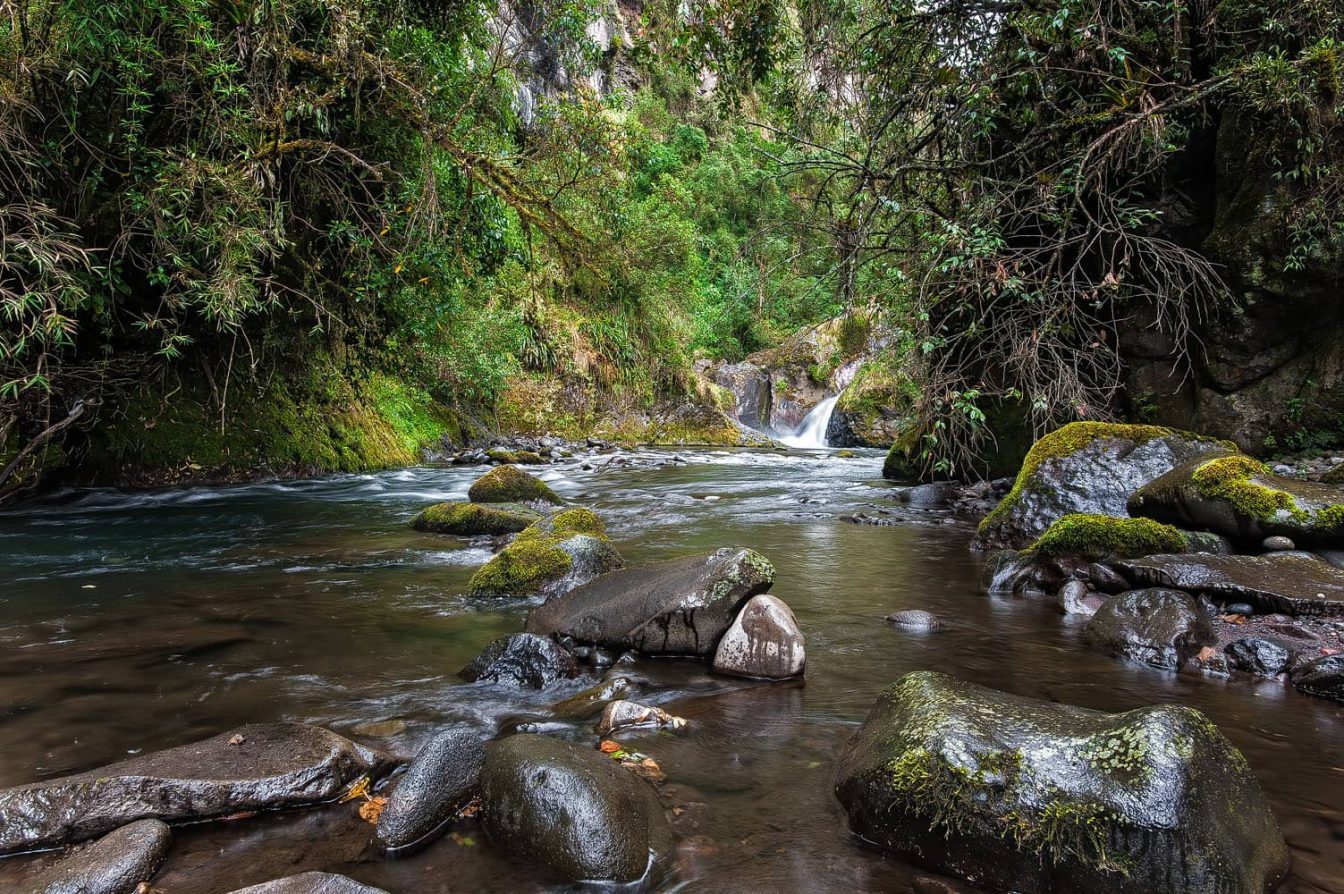 River photography of the rio Pita in the Cotopaxi national park